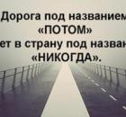 Я СДЕЛАЮ ЭТО КОГДА-НИБУДЬ ПОТОМ