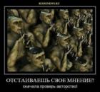 Отстаиваешь своё мнение?..